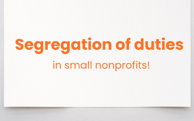 Segregation of duties: in small nonprofits!